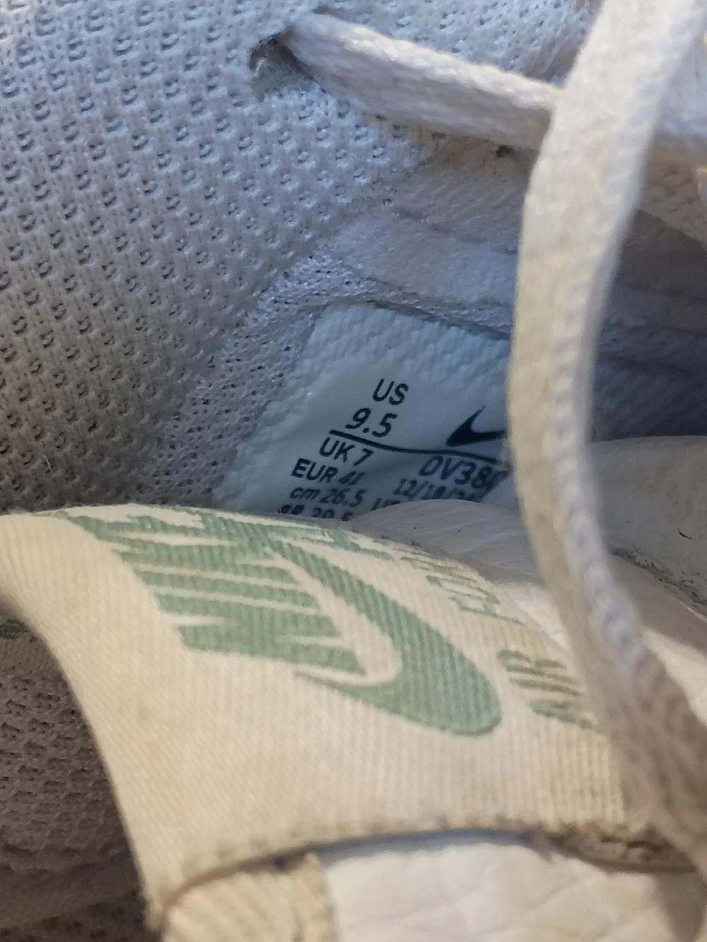 Nike Air Force 1 Low White Jade Ice Teal DD8959-113 Women's Size 9.5 As Is